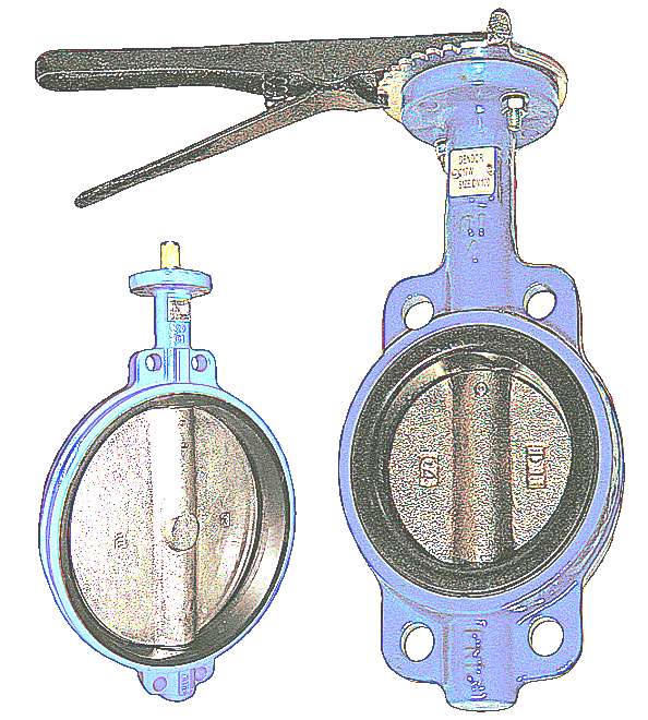 Затвор дисковый поворотный межфланцевый (рисунок)